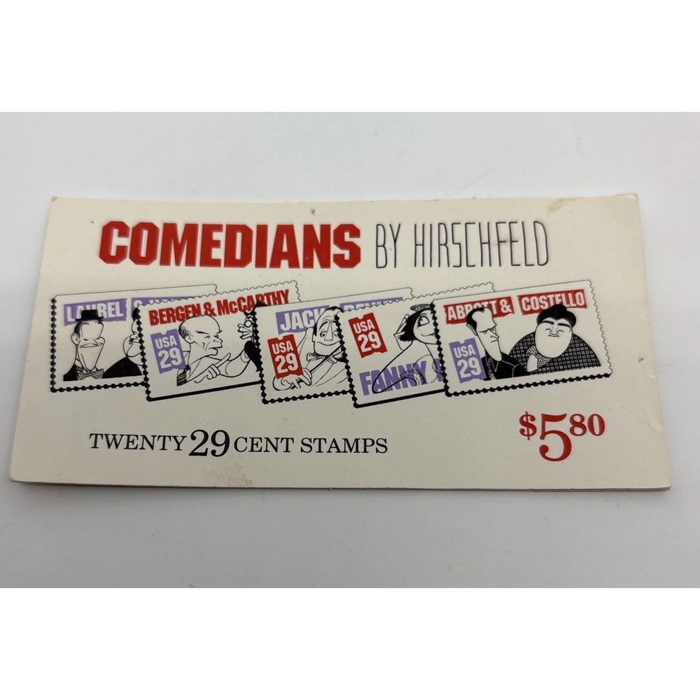 1991 Collectible Stamps .29 Cents Comedians By Hirschfeld Partially Used